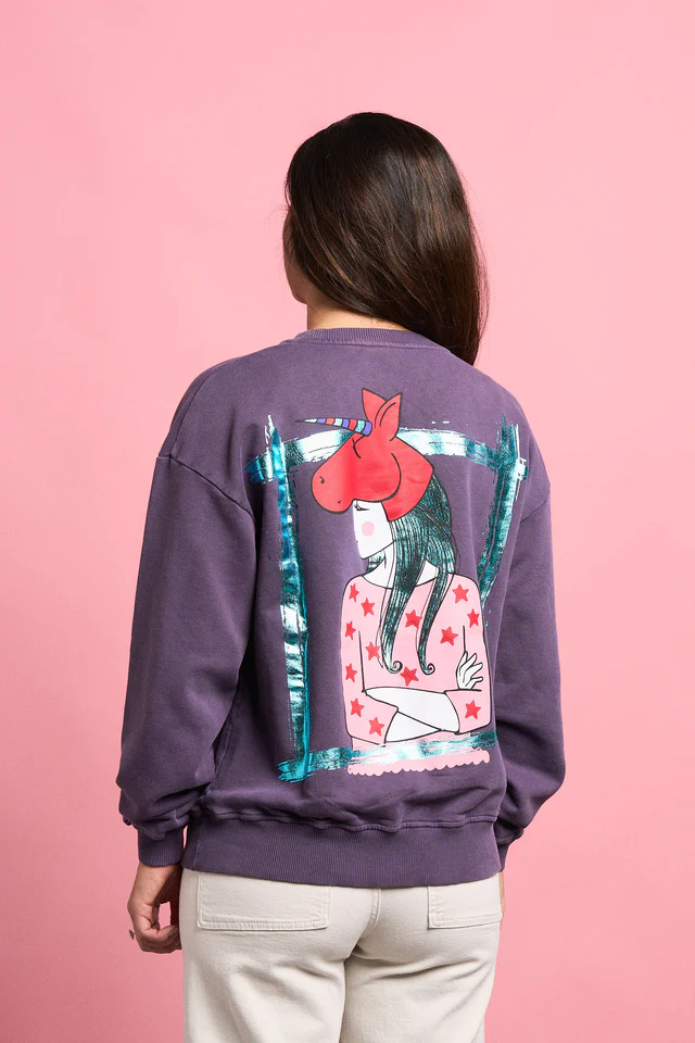 Sudadera Anabel Lee Flipo en colores morado Sudadera Anabel Lee Flipo en colores morado