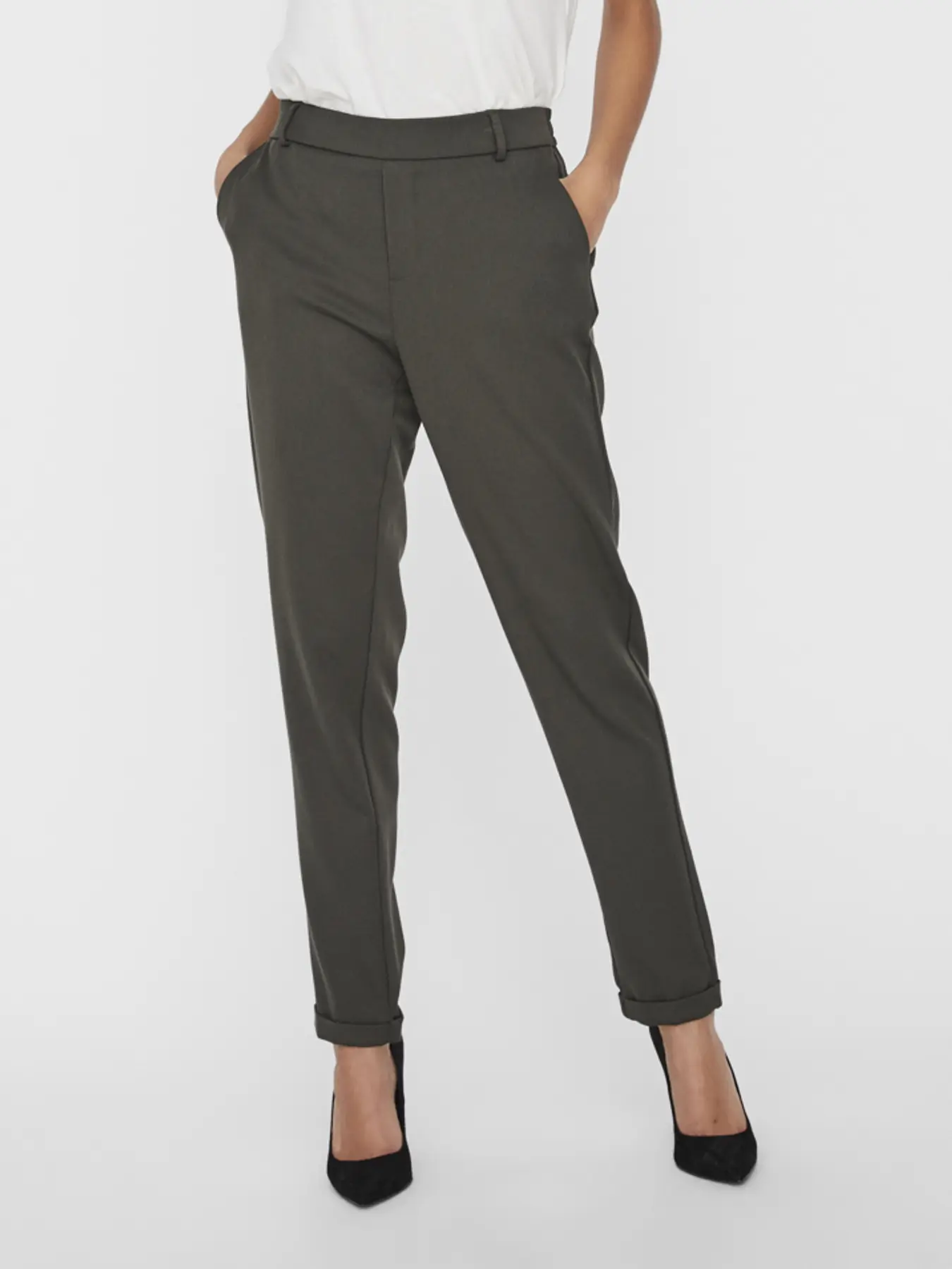 PANTALON VMMAYA MW LOOSE VERDE *largo 32"