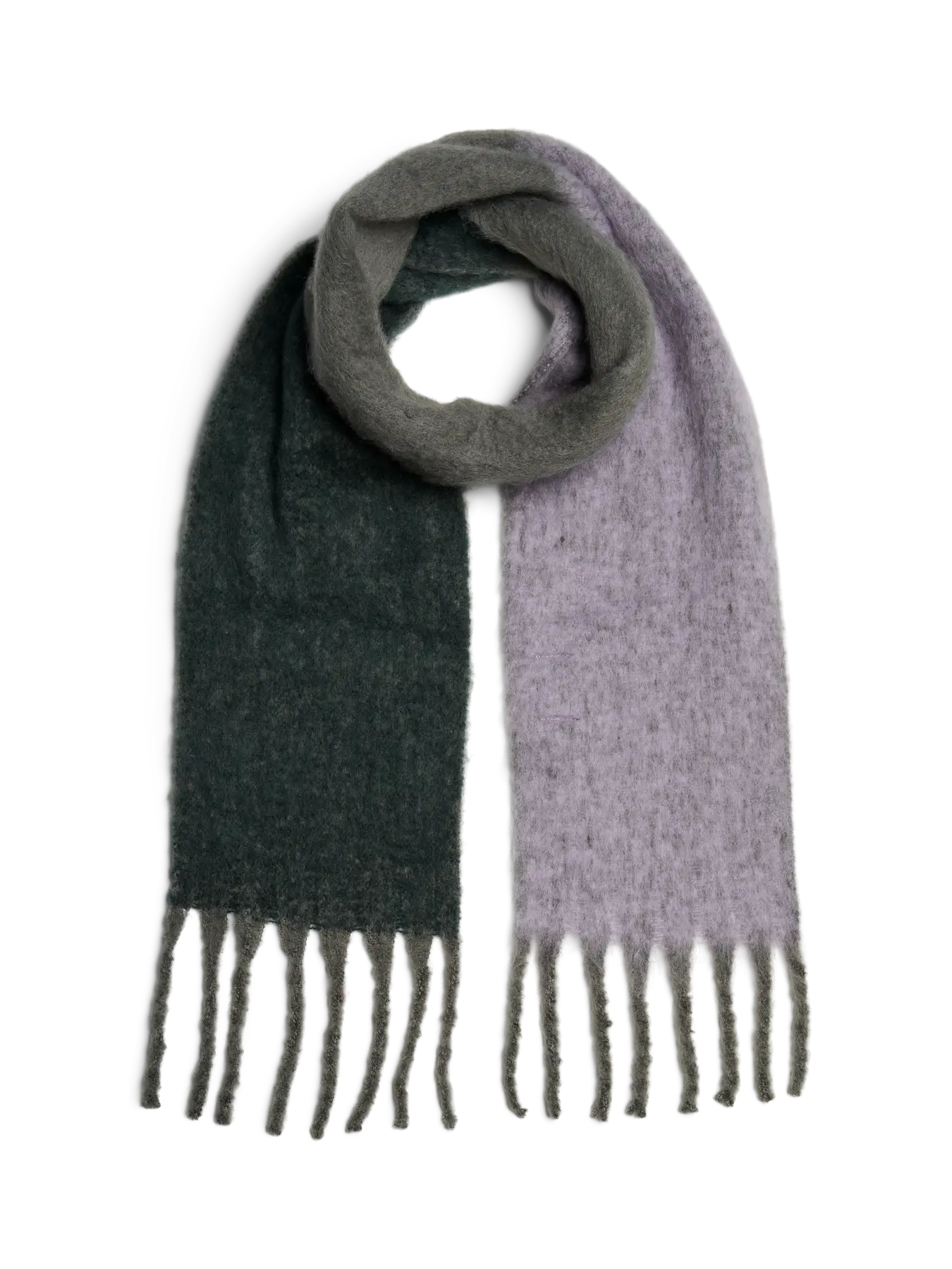 Bufanda Pieces Pcbea narrow bicolor verde lila