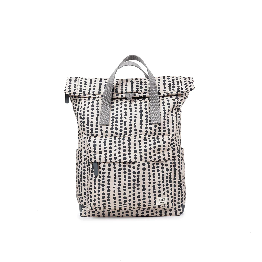 Mochila Canfield Roll Top en estampado de puntos lineales negro medium