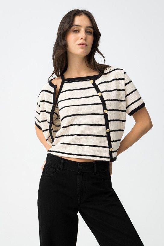 Chaqueta y top Harlow_P crudo negro