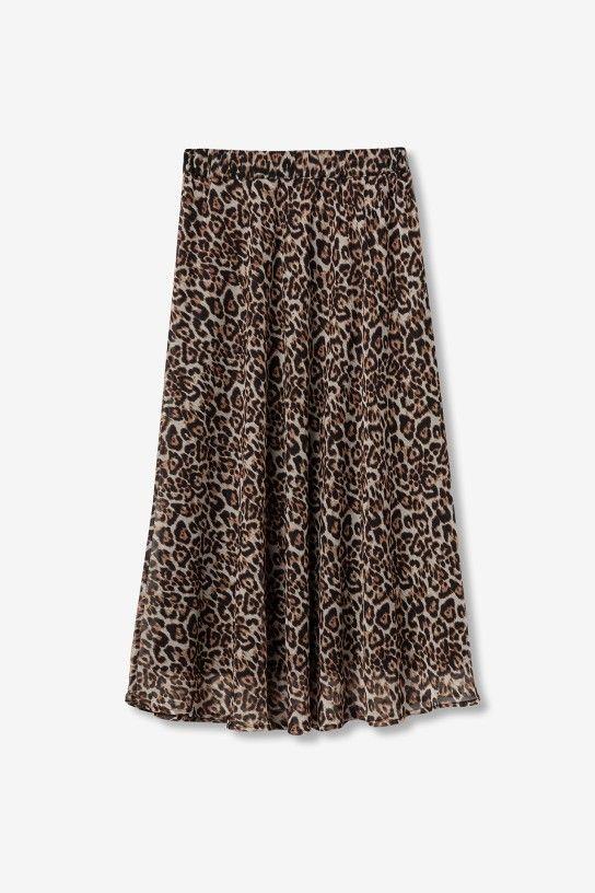 Falda midi Tiffosi Dalmata_B leopardo