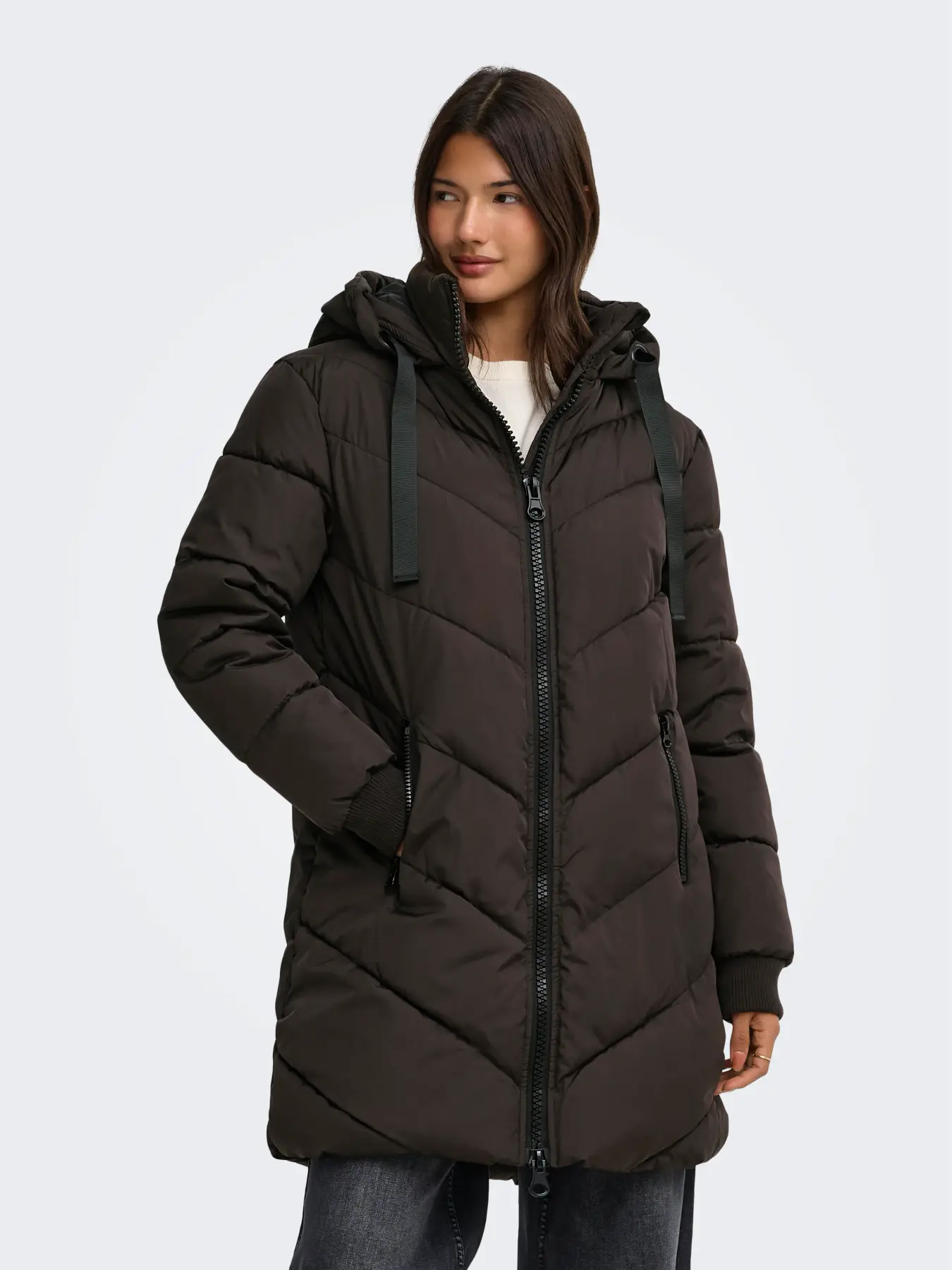 Anorak Jdy Skylar life hood jkt otw chocolate