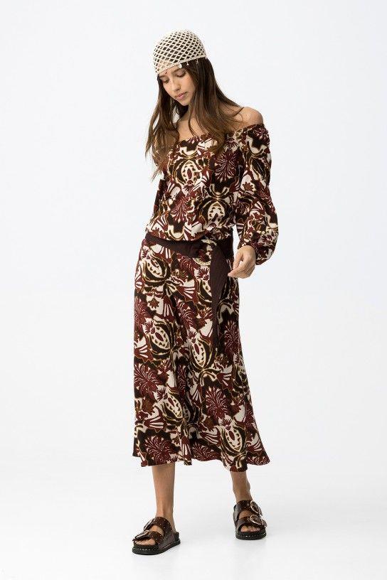 Falda Tiffosi Tropa_B marrón