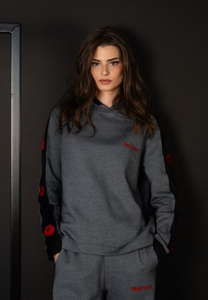 Sudadera Animosa espiguilla Amapolas