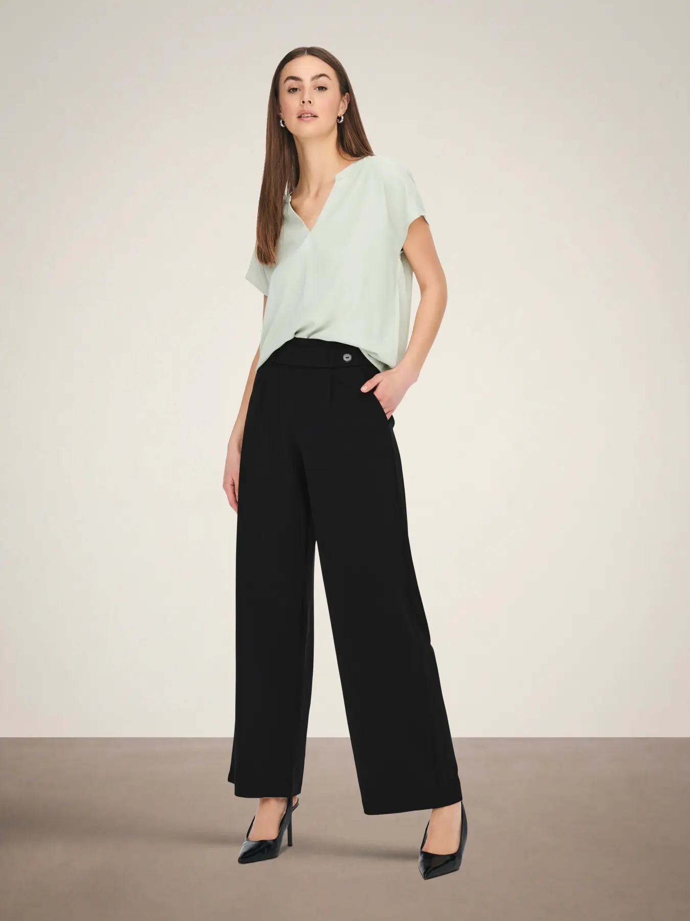 Pantalón JDY Geggo negro largo 30"