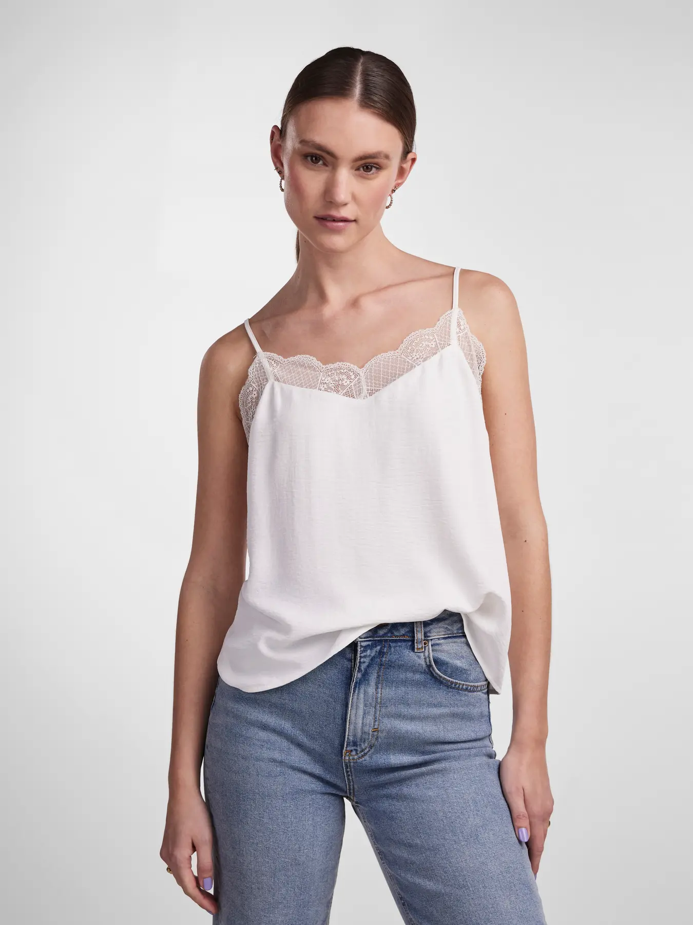 Top lencero Pieces Pctiffany blanco