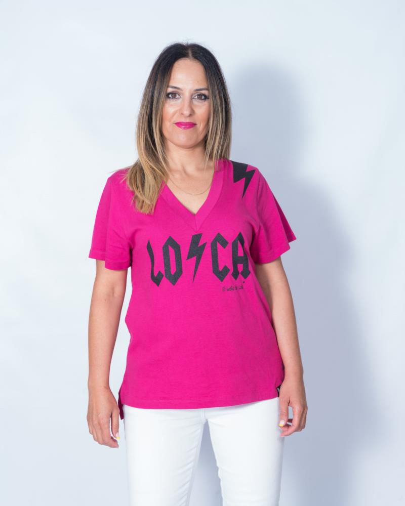 CAMISETA EL SUEÑO DE LOLA ¨LOCA¨FUXIA
