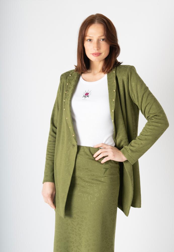CHAQUETA ANIMOSA GUEPARDA VERDE