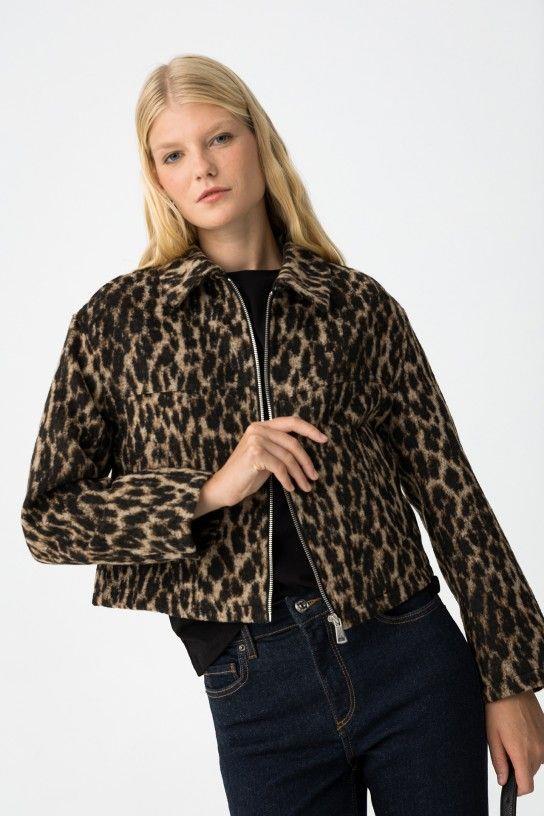 Cazadora Tiffosi Rizz leopardo