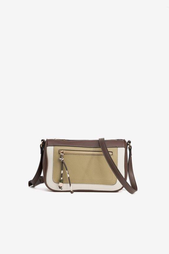 Bolso Vilanova bandolera verde marrón