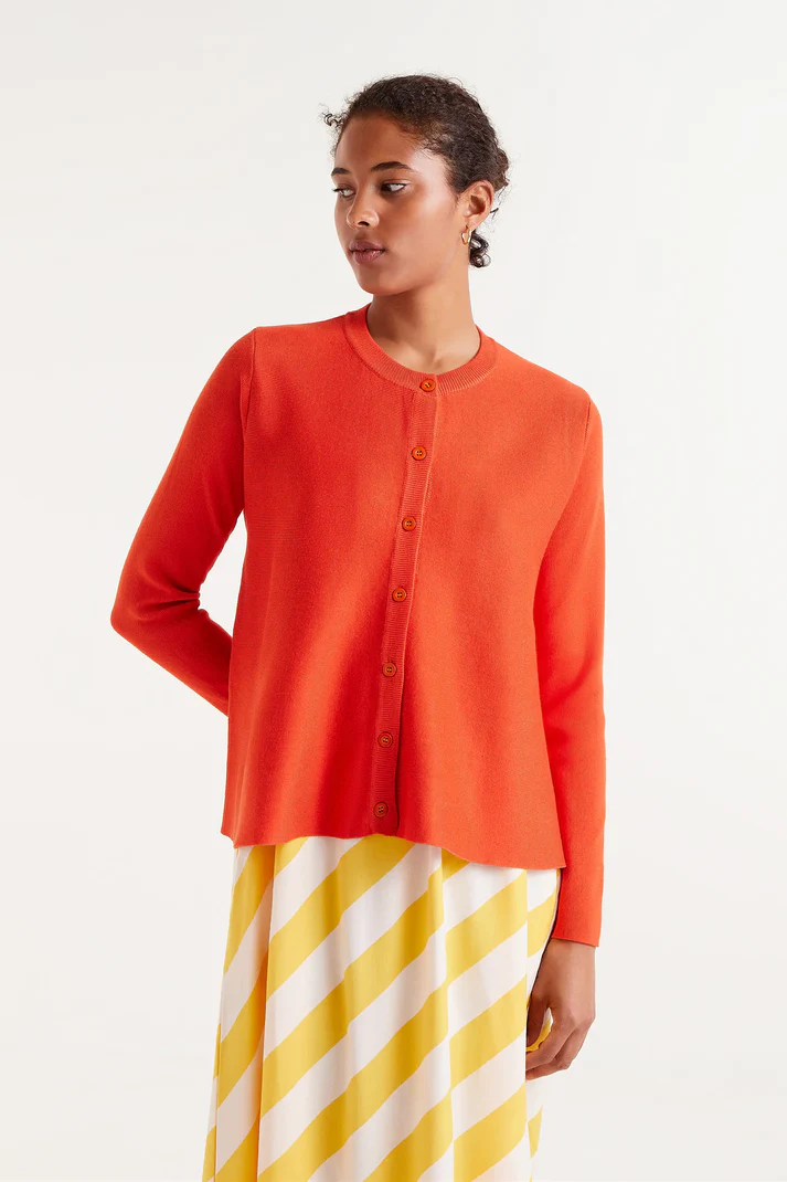 CARDIGAN DE PUNTO NARANJA